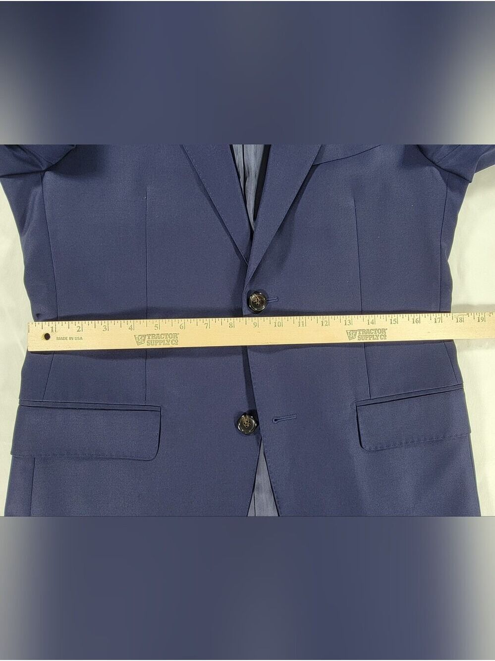 Suitsupply Vitale Barberis 110s Wool Dark Blue Wool Blazer Jacket Mens 36 R - Picture 9 of 13